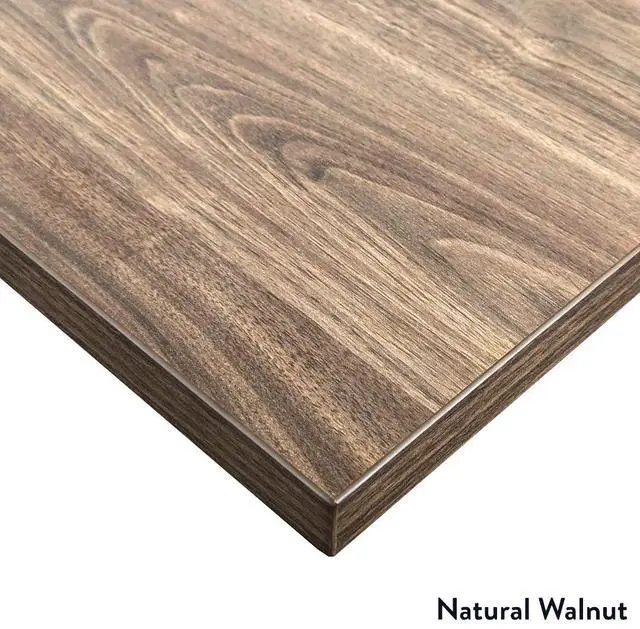 Alt view image 7 of 7 - Desky Dual Laminate Sit Stand Desk - Classic Oak / 59.1 x 29.5 inches / Matte Black