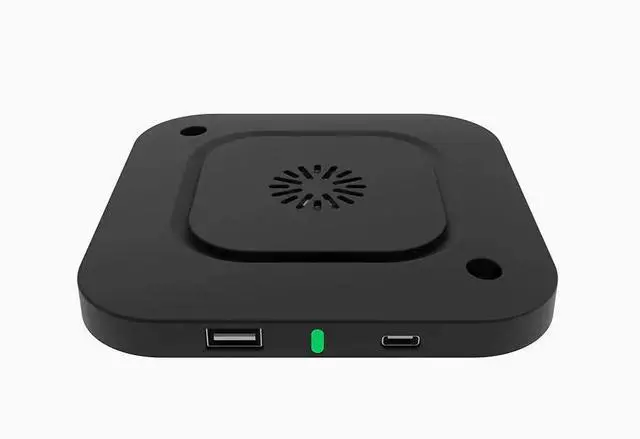 Alt view image 4 of 6 - Desky Hidden Under Desk Wireless Charger - White