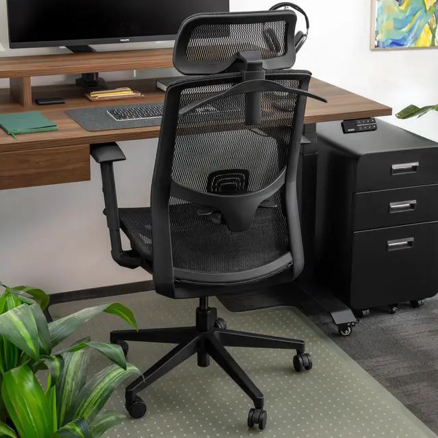 Alt view image 13 of 14 - Desky Adjustable High Back Mesh Chair