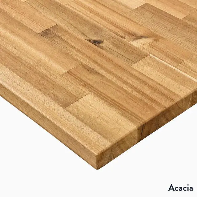 Alt view image 3 of 7 - Desky Dual Mini Softwood Sit Stand Desk - Acacia / 32 x 20 inches with Grommets / White