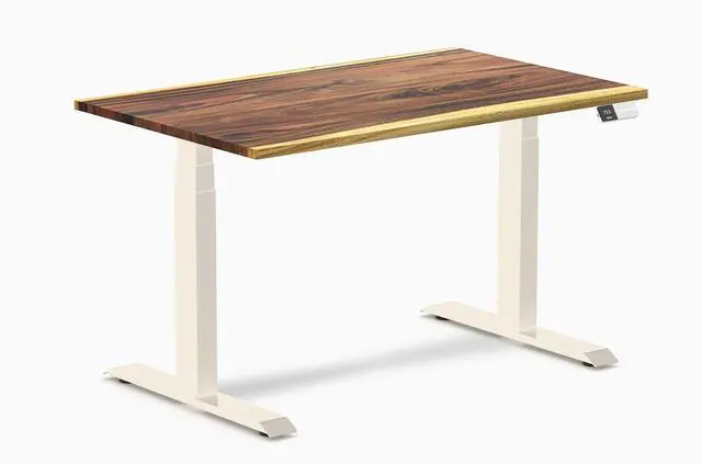 Main image of Desky Dual Hardwood Sit Stand Desk - Saman / 48 x 30 inches / Wheat