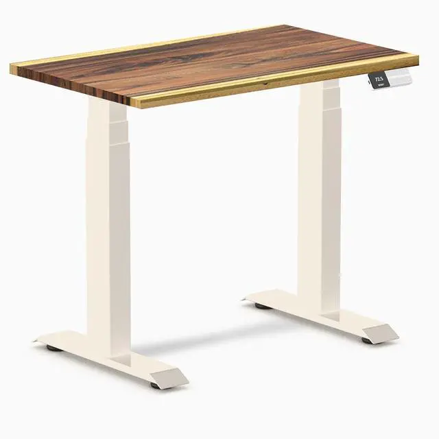 Main image of Desky Dual Mini Hardwood Sit Stand Desk - Saman / 32 x 20 inches / Wheat
