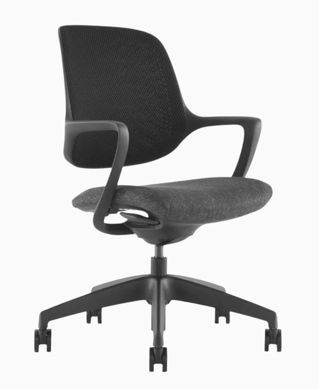 Alt view image 7 of 13 - Desky Evoque Low Back Office Chair - Black
