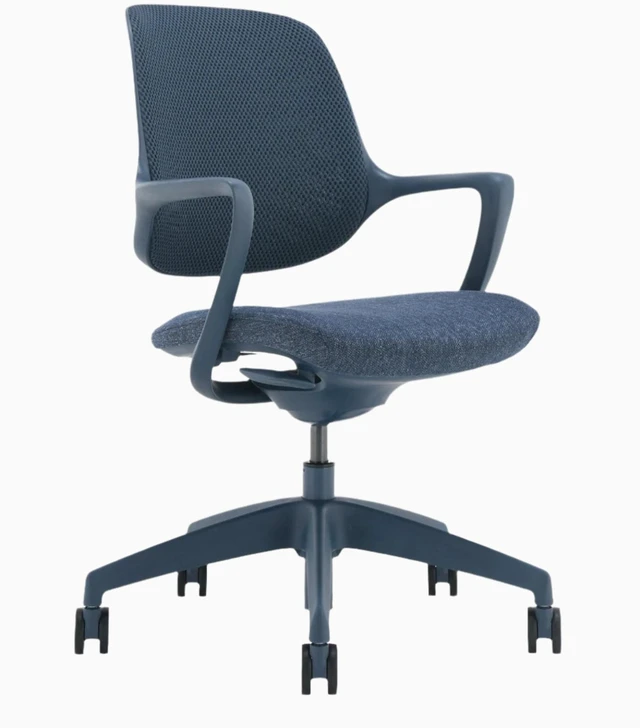Alt view image 7 of 13 - Desky Evoque Low Back Office Chair - Blue