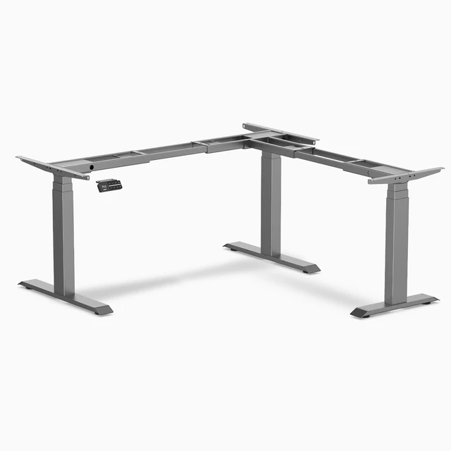 Alt view image 4 of 5 - Desky Sit Stand L-Shape Desk Frame - Wheat