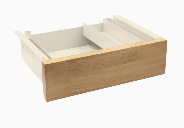 Main image of Desky Minimal Under Desk Drawer - Light Oak Rubberwood / Wheat