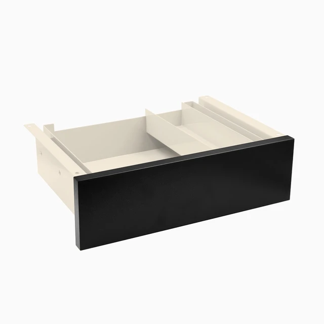 Main image of Desky Minimal Under Desk Drawer - Black Laminate / Wheat