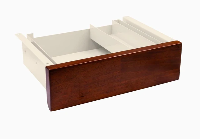 Main image of Desky Minimal Under Desk Drawer - Walnut Rubberwood / Wheat