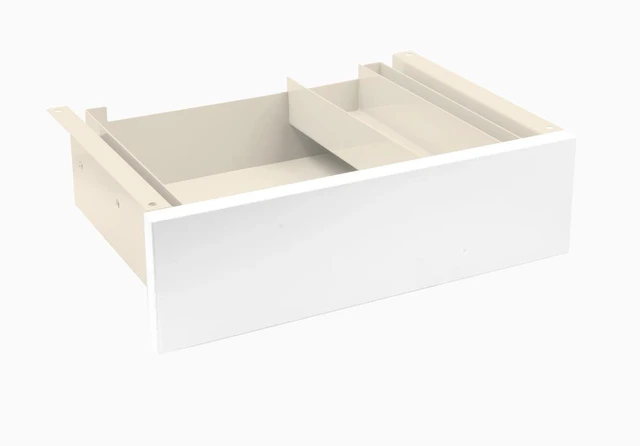 Main image of Desky Minimal Under Desk Drawer - White Laminate / Wheat