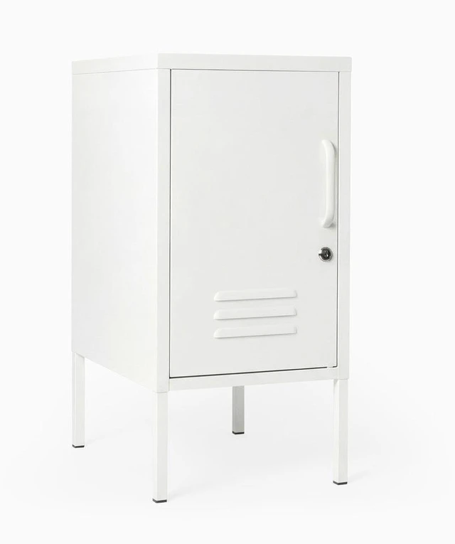 Main image of Desky Oslo Metal Locker Cabinet - White / Left