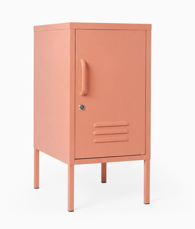 Main image of Desky Oslo Metal Locker Cabinet - Coral / Right