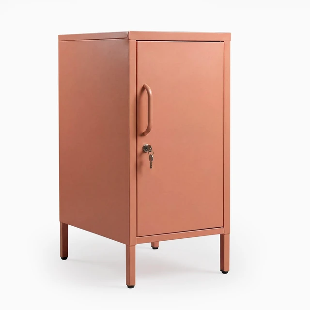 Main image of Desky Sidekick Metal Locker Cabinet - Coral / Right