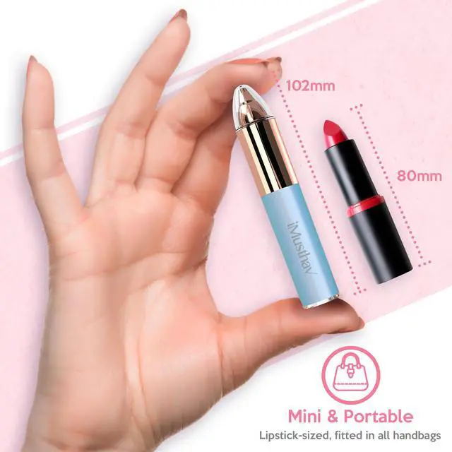 Alt view image 3 of 6 - iMusthav Mini Portable Painless Eyebrow Remover Trimmer for Women, Eyebrow Razor Epilator Pen,18K Gold-Plated Hypoallergenic Precision Pencil-tip.360° LED Light for Instant and Painless Hair Remover