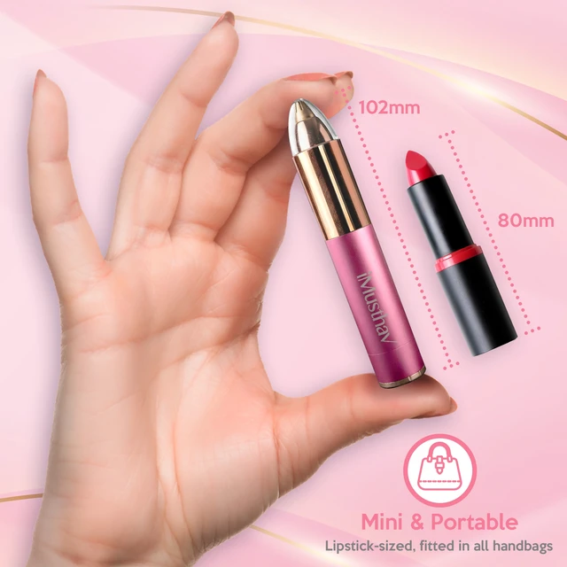 Alt view image 4 of 7 - iMusthav Mini Portable Painless Eyebrow Remover Trimmer for Women, Eyebrow Razor Epilator Pen,18K Gold-Plated Hypoallergenic Precision Pencil-tip. 360° LED Light for Instant and Painless Hair Remover.