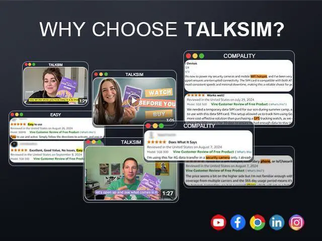Alt view image 4 of 5 - TALKSIM U.S. Prepaid Traffic Card Travel/Business Travel Multi-Device Connectivity Essential 30 Days 5GB Traffic No Contract AT&T/T-Mobile/Universal Supports 4G Cell Phones, Surveillance Connectivity