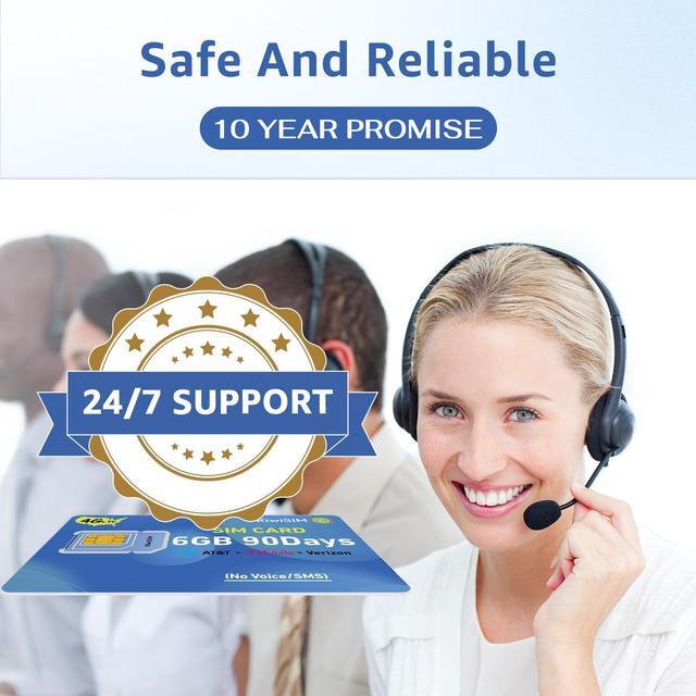 Alt view image 6 of 7 - KIWISIM Travel/Business Trip Backup Network Multi-Device Link U.S. Prepaid Traffic Card 90 Days 6GB Free Traffic AT&T/T-Mobile/Verizon Universal Supports 4G Cell Phones, GPS Trackers, etc.