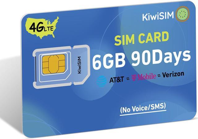 Alt view image 7 of 7 - KIWISIM Travel/Business Trip Backup Network Multi-Device Link U.S. Prepaid Traffic Card 90 Days 6GB Free Traffic AT&T/T-Mobile/Verizon Universal Supports 4G Cell Phones, GPS Trackers, etc.
