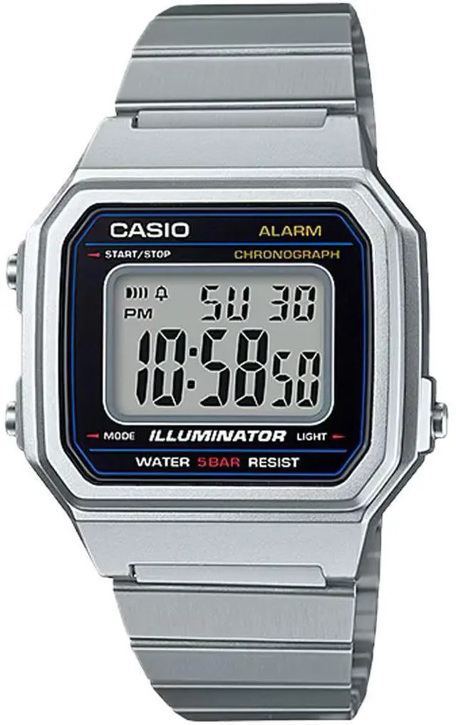 Alt view image 18 of 18 - Men's Casio Vintage Classic Metal Band Alarm Chronograph Watch B650WD-1A