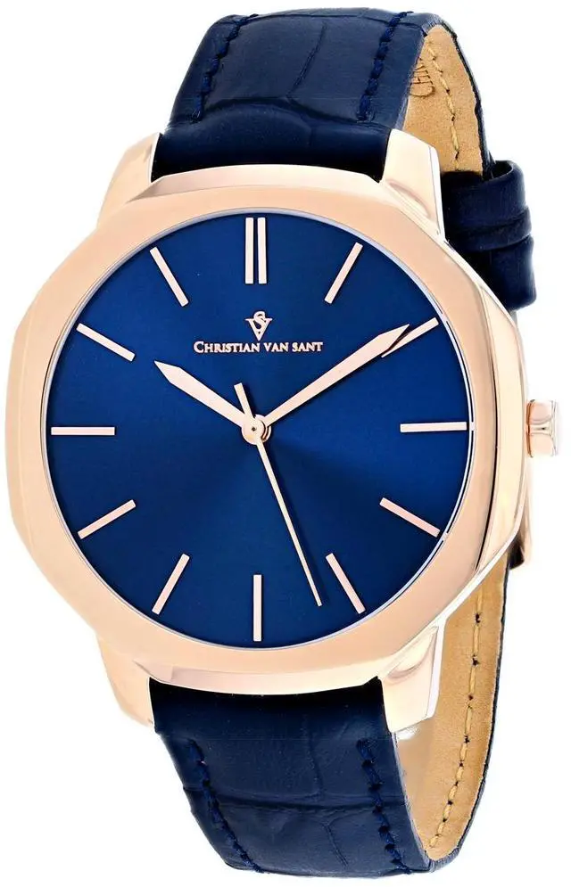 Main image of Christian Van Sant Men's Octavius Slim Blue Dial Watch - CV0535