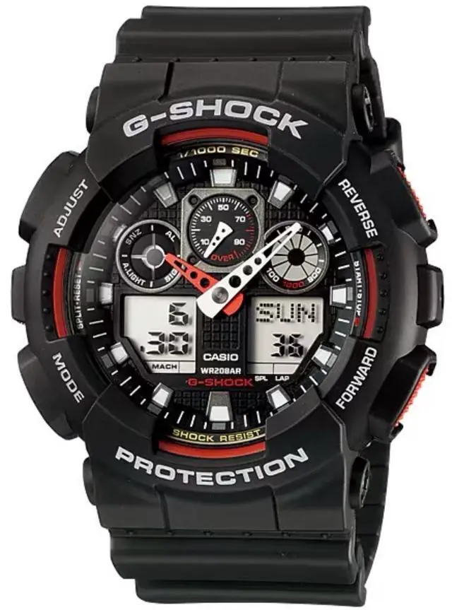 Alt view image 10 of 11 - Casio GA100-1A4 Men's G-Shock Anti-Magnetic X-Large G Watch