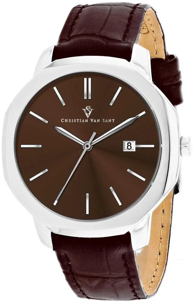 Main image of Christian Van Sant Men's Octavius Slim Brown Dial Watch - CV0536