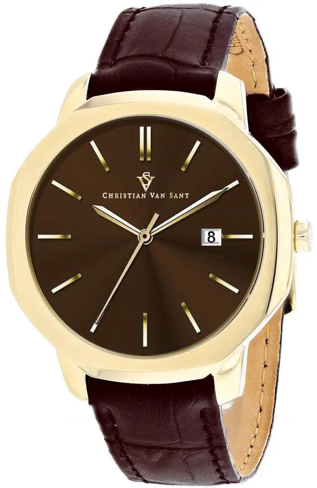 Main image of Christian Van Sant Men's Octavius Slim Brown Dial Watch - CV0537