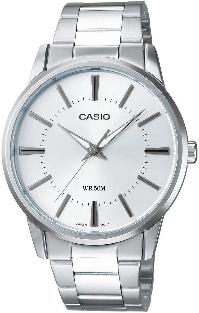 Main image of Casio Mens Classic Silver Dial Stainless Steel Bracelet Watch - MTP-1303D-7AV