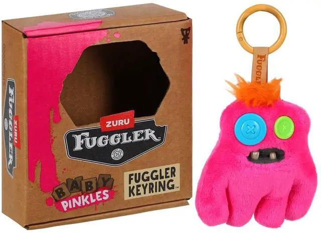 Main image of ZURU Fuggler Baby Pinkles Sasquoosh 3.5 Inch Plush Keychain