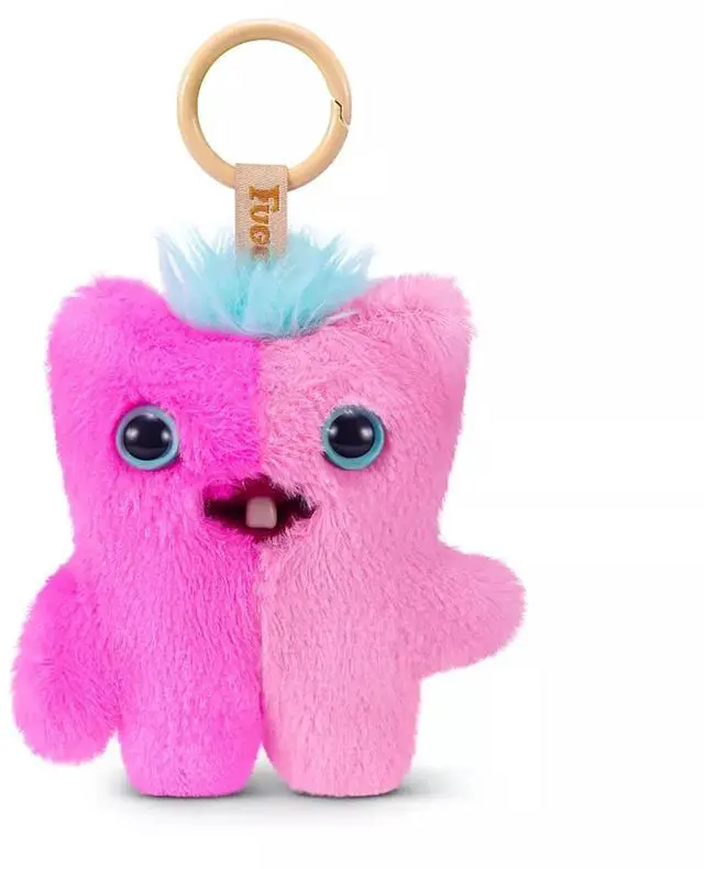 Main image of ZURU Fuggler Baby Pinkles Wide Eyed Screech 3.5 Inch Plush Keychain
