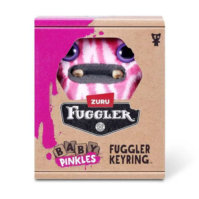 Alt view image 3 of 4 - ZURU Fuggler Baby Pinkles Wide Eyed Weirdo 3.5 Inch Plush Keychain