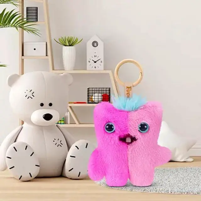 Alt view image 2 of 4 - ZURU Fuggler Baby Pinkles Wide Eyed Screech 3.5 Inch Plush Keychain