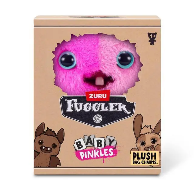 Alt view image 3 of 4 - ZURU Fuggler Baby Pinkles Wide Eyed Screech 3.5 Inch Plush Keychain