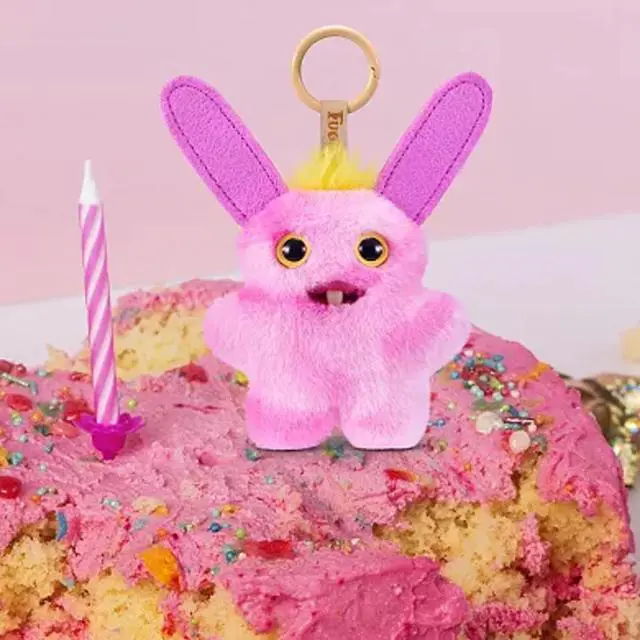 Alt view image 2 of 4 - ZURU Fuggler Baby Pinkles Rabid Rabbit 3.5 Inch Plush Keychain