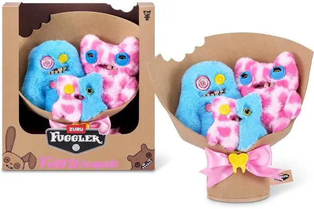 Main image of Zuru Fuggler Special Feature Bouquet Plush Series 1 - Sasquoosh, Stinkface, Squooshface