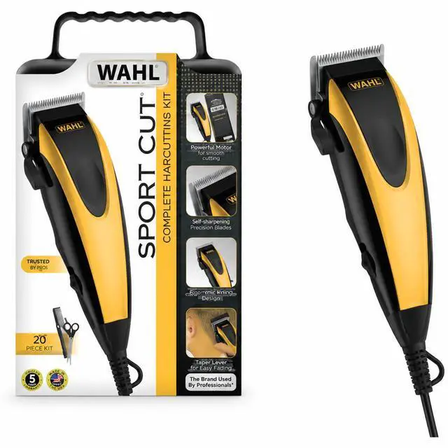 Alt view image 3 of 3 - Wahl 20 Piece Combo Sport Cut Hair Clipper Kit - No Slip Grip Haircutting Set - 9243-6901-MI