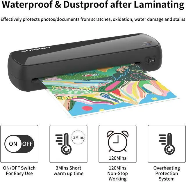 Alt view image 6 of 7 - Woolsche  4-In-1Laminator Machine,It has Quick Warm-Up, Fast Laminating Documentation and Photos, Increases Their Long-Term Color Preservation. Suitable for Family, Office and School,A4/A5/A6 Size