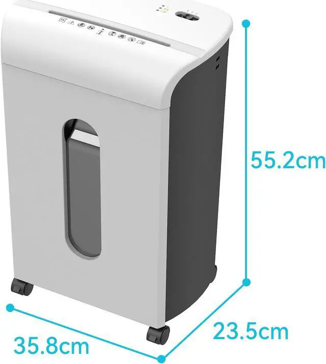 Alt view image 2 of 7 - Woolsche Paper Shredder, P-4 Security Level,15-Sheet Cross Cut with 5.8-Gallon Pull Out Bin, Shred Paper and Credit Card/CD for Office Use