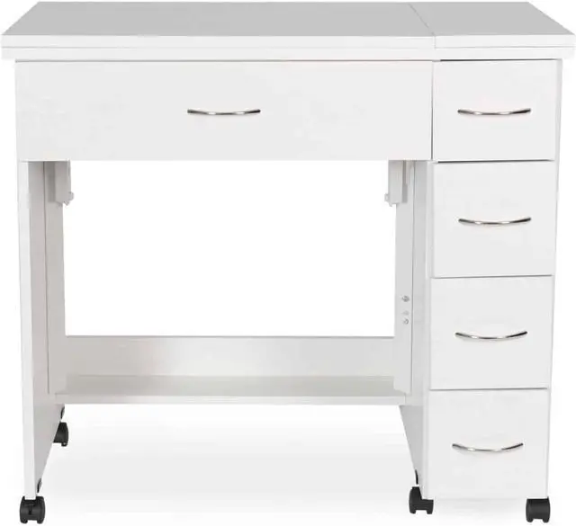 Alt view image 3 of 7 - Arrow Sewing Alice Sewing Cabinet Teak White