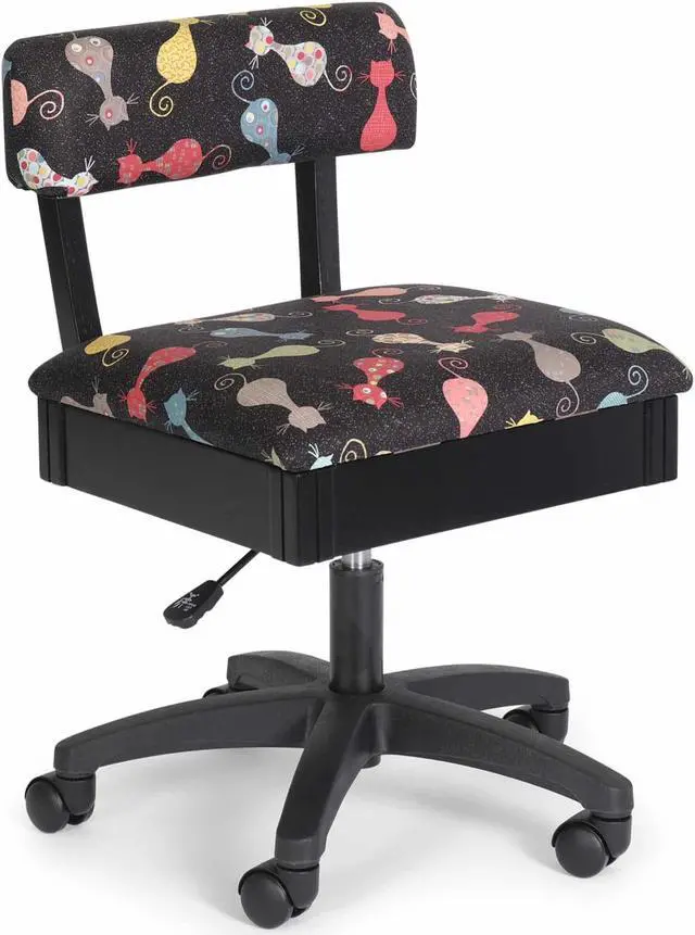Alt view image 2 of 5 - Arrow Sewing Hydraulic Sewing Chairs: Cat's Meow Black