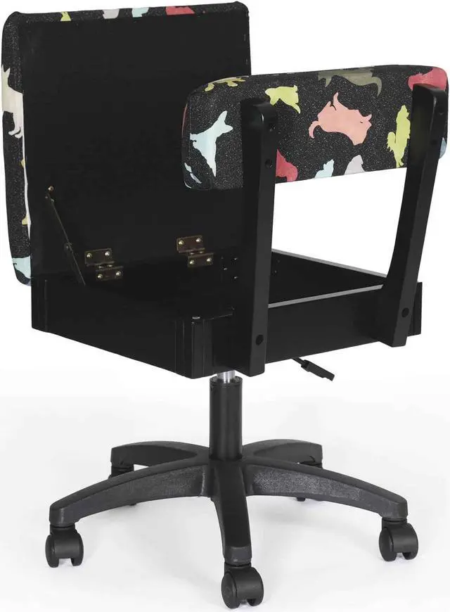 Alt view image 2 of 5 - Arrow Sewing Hydraulic Sewing Chairs: Good Dog! Black