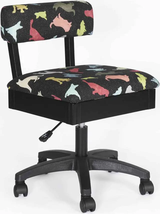 Alt view image 5 of 5 - Arrow Sewing Hydraulic Sewing Chairs: Good Dog! Black
