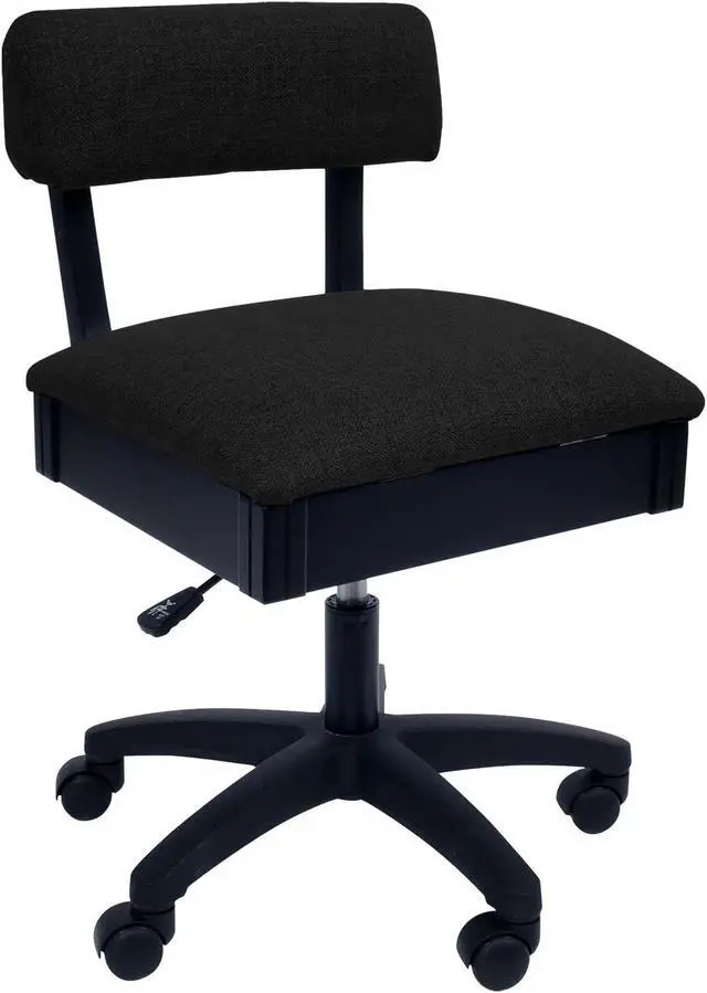 Alt view image 5 of 5 - Arrow Sewing Hydraulic Sewing Chairs: Baroness Black