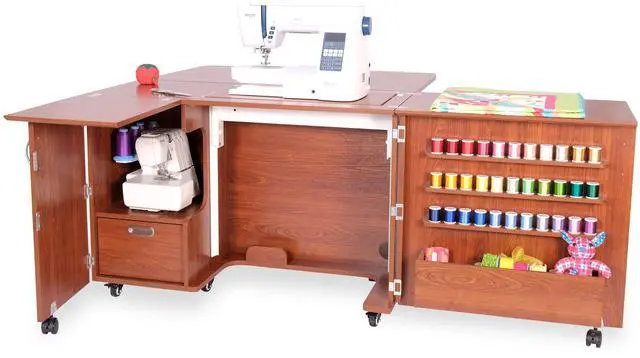 Alt view image 3 of 6 - Wallaby Sewing Cabinet (Teak)