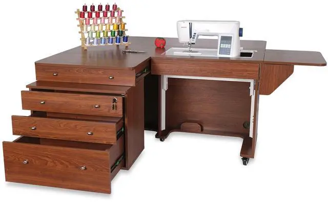 Alt view image 3 of 6 - Kangaroo & Joey Sewing Cabinet (Teak)