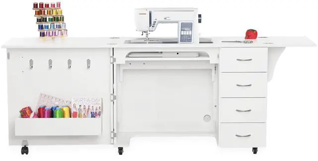 Main image of Arrow Sewing Harriet Sewing Cabinet Ash White