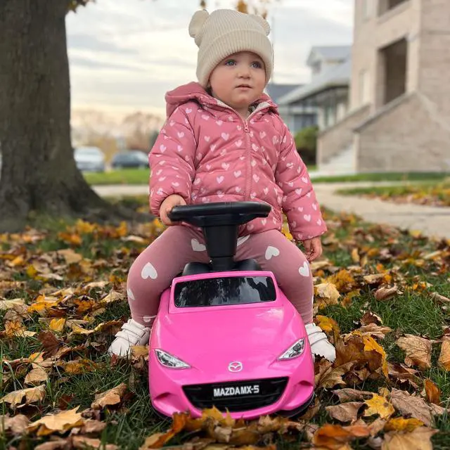 Alt view image 7 of 7 - TCARAIWEN Mazda Licensed Ride On Car 3 in 1 Baby Toddler Toy Push Car Stroller 40 lbs Load Capacity with Bluetooth Music LED Lights