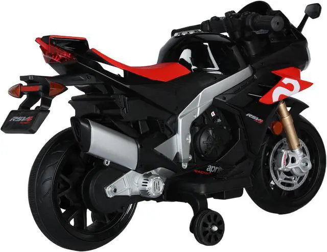 Alt view image 7 of 7 - TCARAIWEN 12V Kids Ride on Motorcycle Battery Powered 1-5 Years Old Motorbike Toy w/Bluetooth Music LED Lights Training Wheels