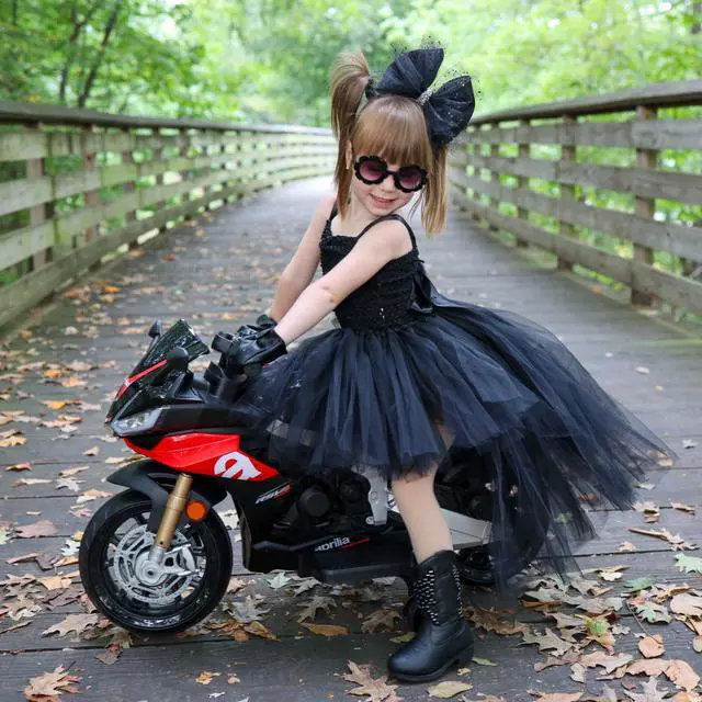 Alt view image 2 of 7 - TCARAIWEN 12V Kids Ride on Motorcycle Battery Powered 1-5 Years Old Motorbike Toy w/Bluetooth Music LED Lights Training Wheels