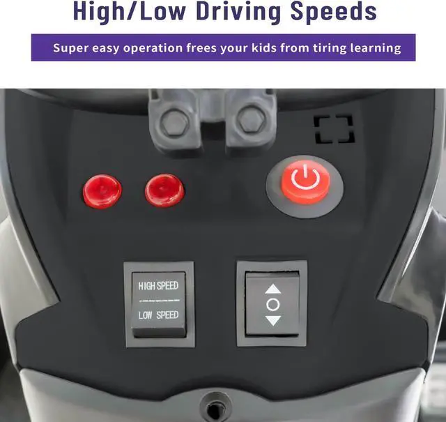 Alt view image 3 of 7 - TCARAIWEN 24V Kids Ride on ATV 6mph Electric Power Wheels Quad Car with 2 Speeds Bluetooth Music LED