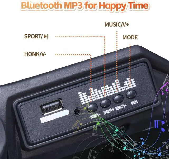 Alt view image 3 of 7 - TCARAIWEN 12V Kids Ride on UTV Electric Power Wheels Toy Quad Car with Remote Control High&Low Speed LED Lights